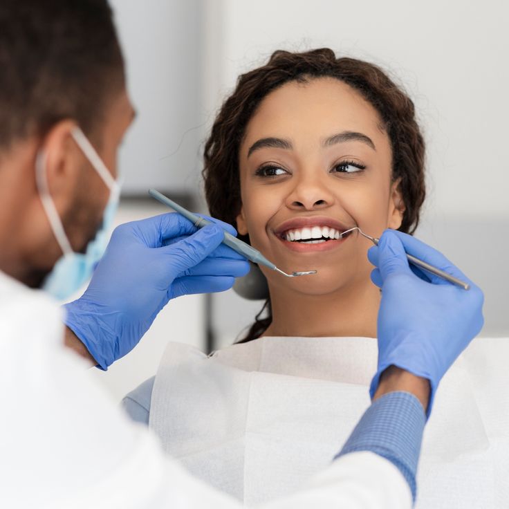 Dental team at work